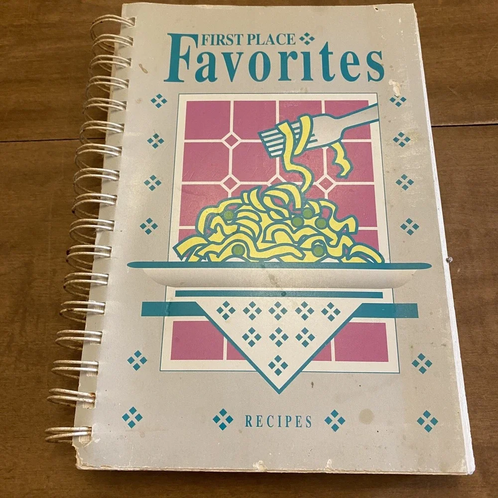 First Place Favorites Cookbook First Baptist Church Houston VTG Spiral 1997